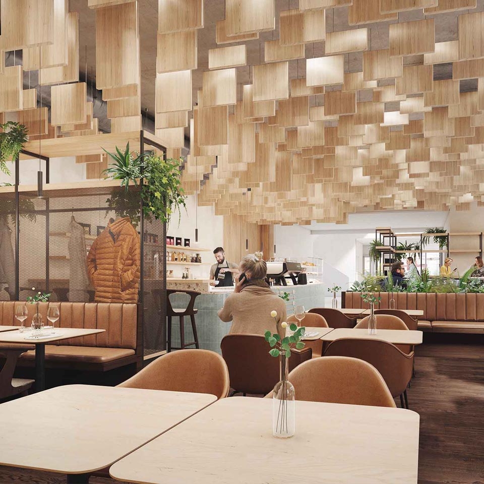 Cafe Restaurant Design Interior Design Coffeeshop St. Pölten Raiffeisen